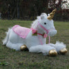 Grande peluche licorne cheval blanc