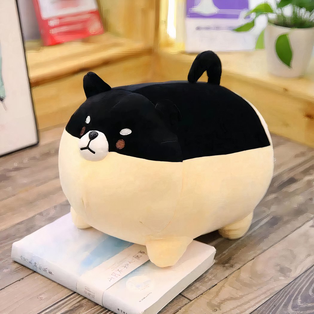 Oreiller en peluche chien Shiba inu
