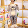 Peluche chat gris aux longues jambes