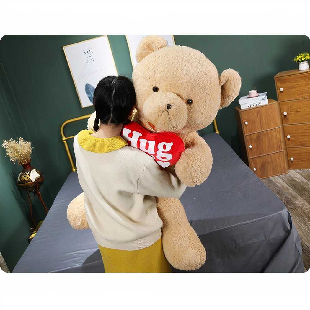 Peluche ours blanc gros câlins