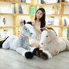 Peluche cheval bleu gris