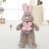 Peluche lapin gris géante