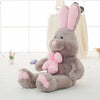 Peluche lapin gris géante