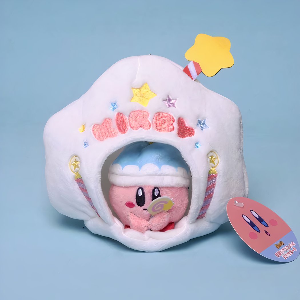 Peluche Kirby dans son étoile blanche