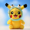 Porte-clés en peluche Pokémon Pikachu avec chapeau pour enfants