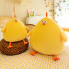 Peluche coussin jaune poussin