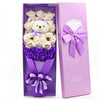 Bouquet de fleurs ours en peluche