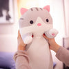 Peluche chat oreiller géante