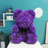 Peluche ours en fleurs violette