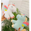 Peluche licorne bleue arc-en-ciel