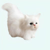 Peluche chaton poilu blanc