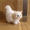 Peluche chaton poilu blanc
