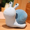 Peluche escargot avec coeur bleu