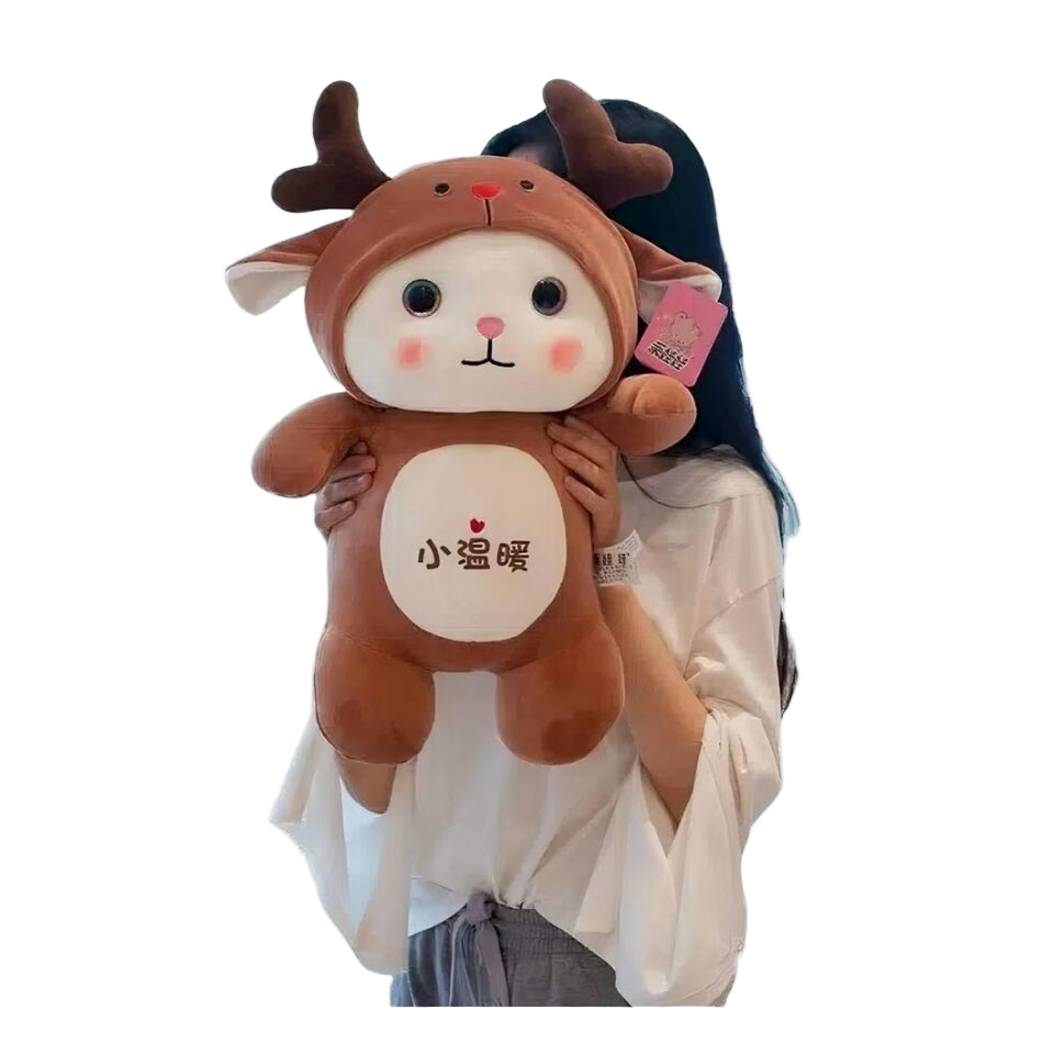 Peluche chat déguisé en Cerf