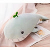 Peluche baleine vert pastel, le plus doux des oreillers