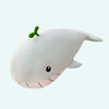 Peluche baleine vert pastel, le plus doux des oreillers