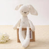 Peluche lapin douce et mignonne blanche ou rose
