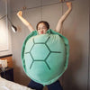 Coussin peluche carapace de tortue