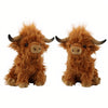 Peluche vache Highland à poils longs