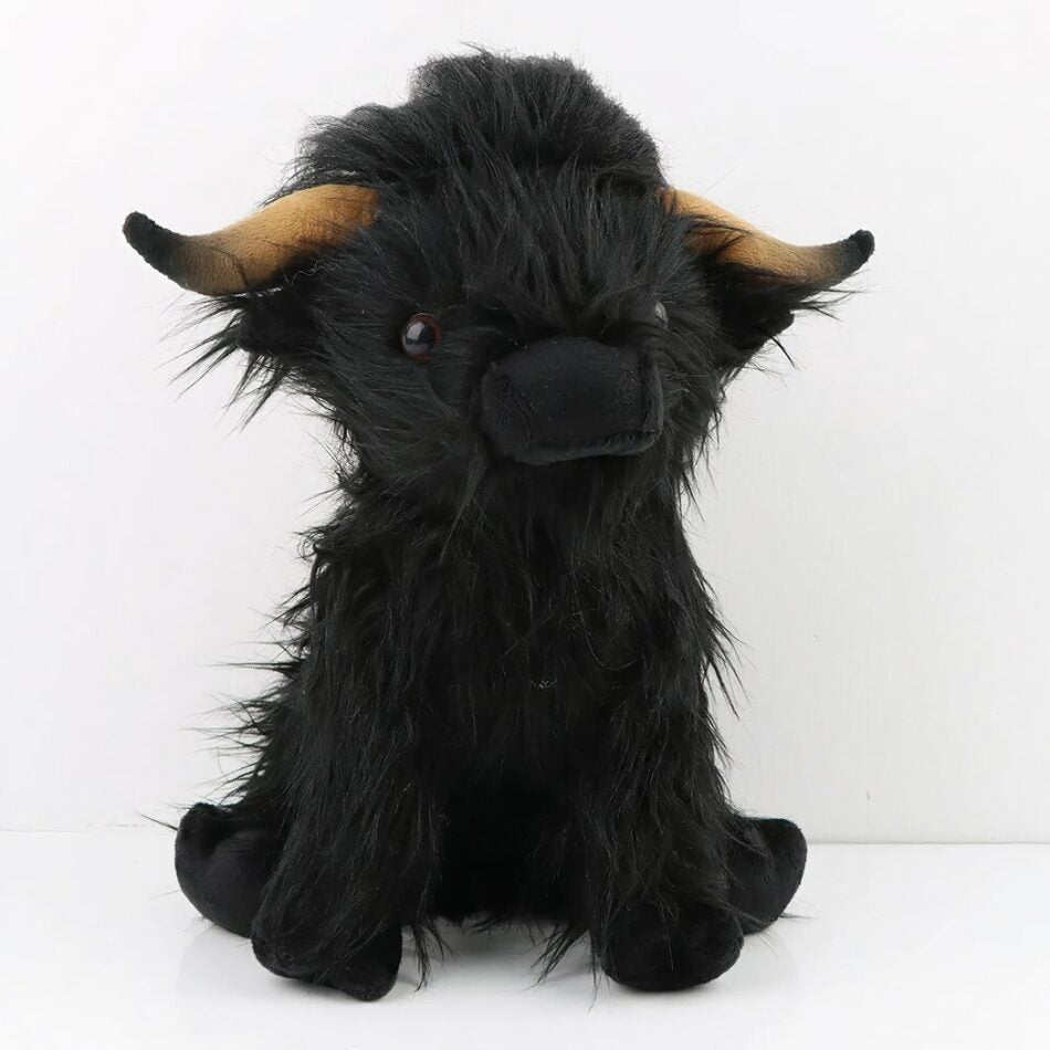 Peluche vache Highland à poils longs