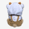 Nino - L'ours en peluche articulé fait main avec pull tricoté et salopette marron
