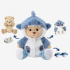 Nino – L’ours en peluche articulé fait main avec son déguisement de requin
