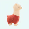 Peluche alpaga à robe colorée