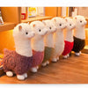 Peluche alpaga à robe colorée