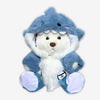Nino – L’ours en peluche articulé fait main avec son déguisement de requin