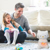 Peluche chat qui respire avec berceuse apaisante