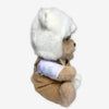 Nino - L'ours en peluche articulé fait main avec pull tricoté et salopette marron