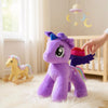 Peluche poupée licorne violette