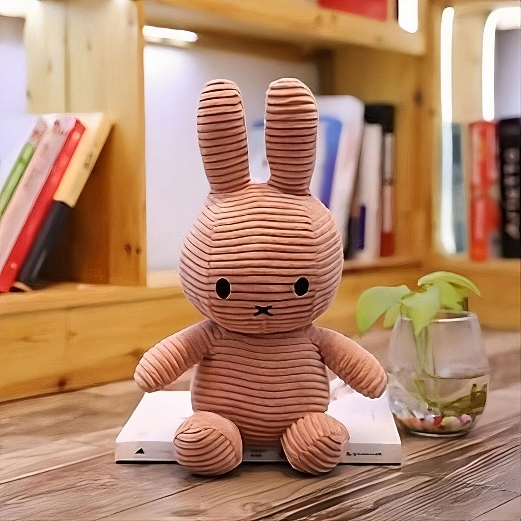 Peluche Miffy côtelé Rose