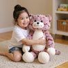 Peluche chat rose aux longues jambes