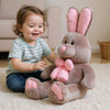 Peluche lapin gris géante