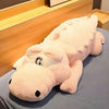 Peluche Crocodile géant rose