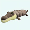 Peluche alligator gris géante
