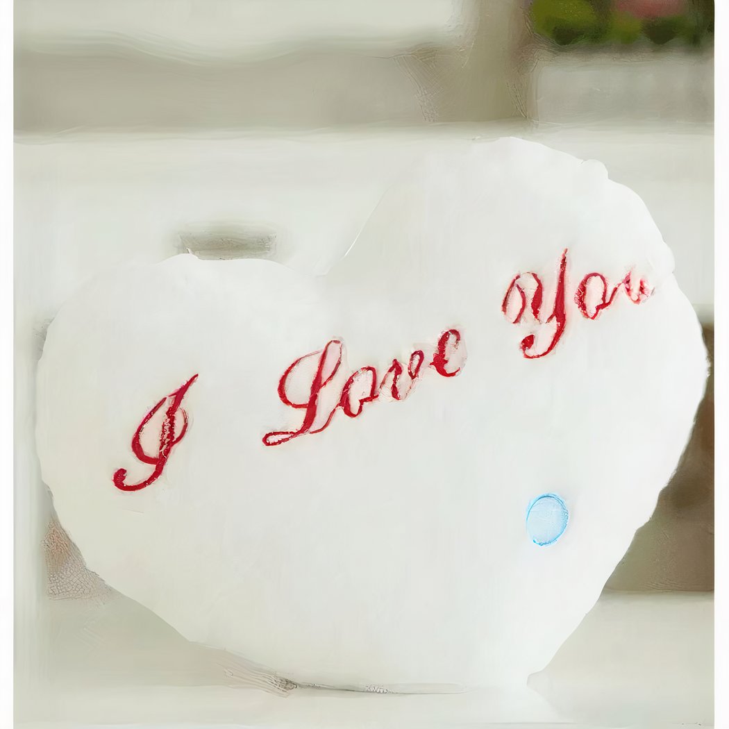 Peluche oreiller blanc I Love You
