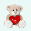 Peluche ours beige amour