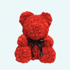Peluche ours en fleurs rouge
