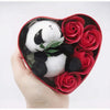 Peluche panda coffret rouge Saint Valentin
