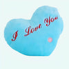 Peluche oreiller bleu I Love You