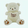 Peluche ours blanc I Love You