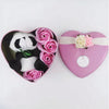Peluche panda coffret rose Saint Valentin