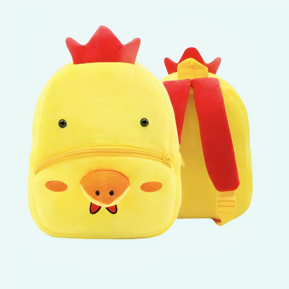 Sac à dos en peluche poule