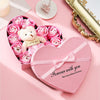 Coffret cadeau coeur en savon avec ours en peluche
