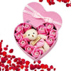 Coffret cadeau coeur en savon avec ours en peluche