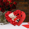 Coffret cadeau coeur en savon avec ours en peluche