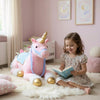 Grande peluche licorne cheval rose