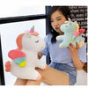 Peluche licorne bleue arc-en-ciel